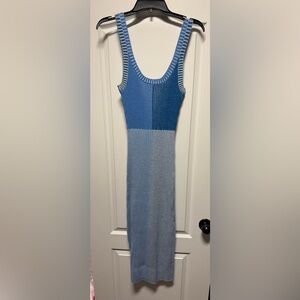 Lulu's Striped Blue Knit Dress